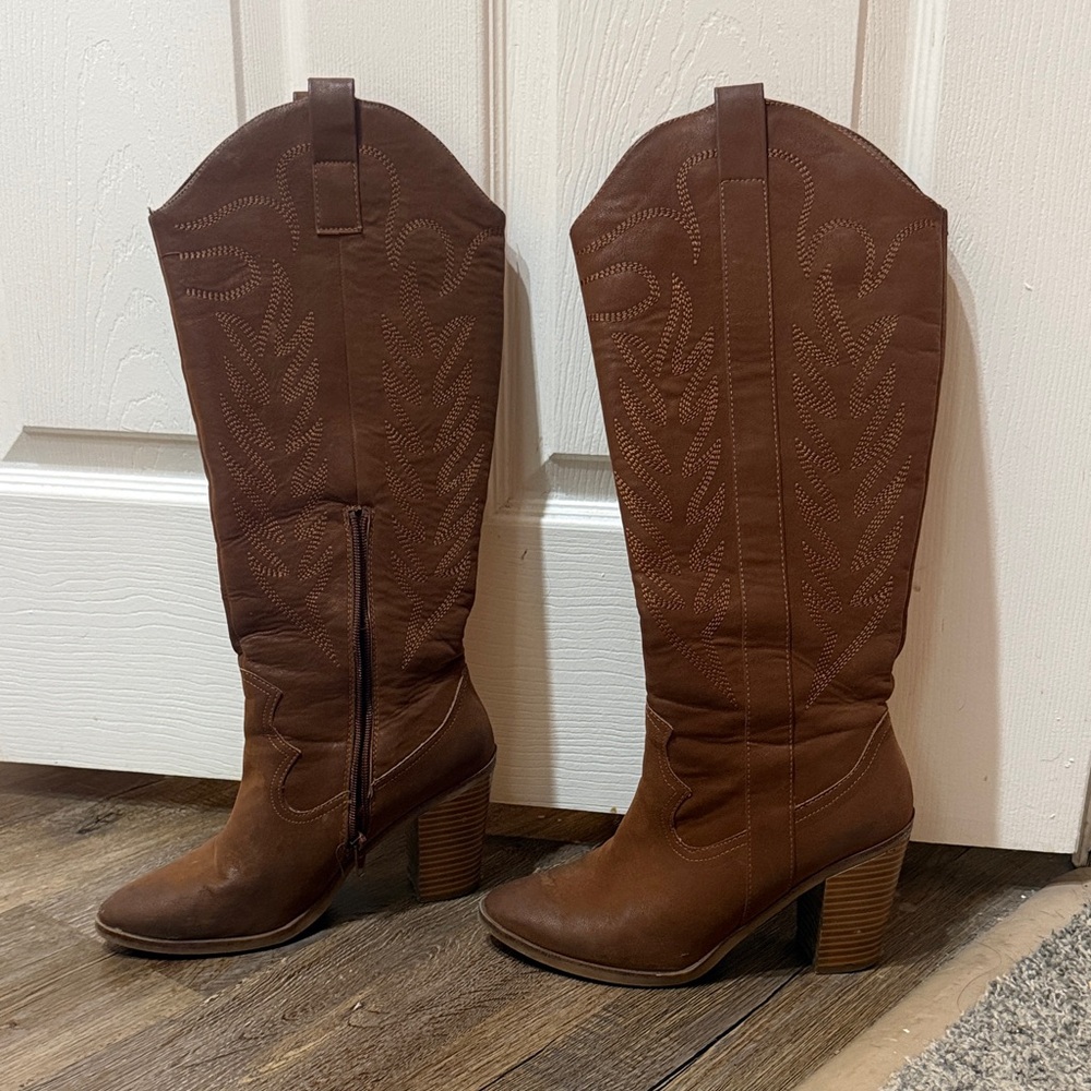 Altar'd State Brown Heeled Boots